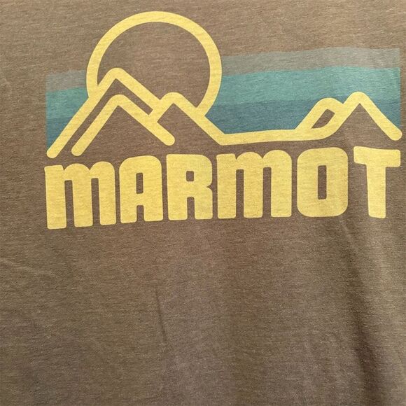 *3/$15 Marmot Men's Graphic Tee Shirt Green Short Sleeve Size L Casual - Picture 2 of 6
